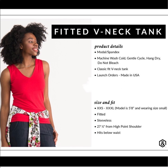 JUST IN •• Agnes & Dora Fitted Tank V-Neck - Picture 7 of 7